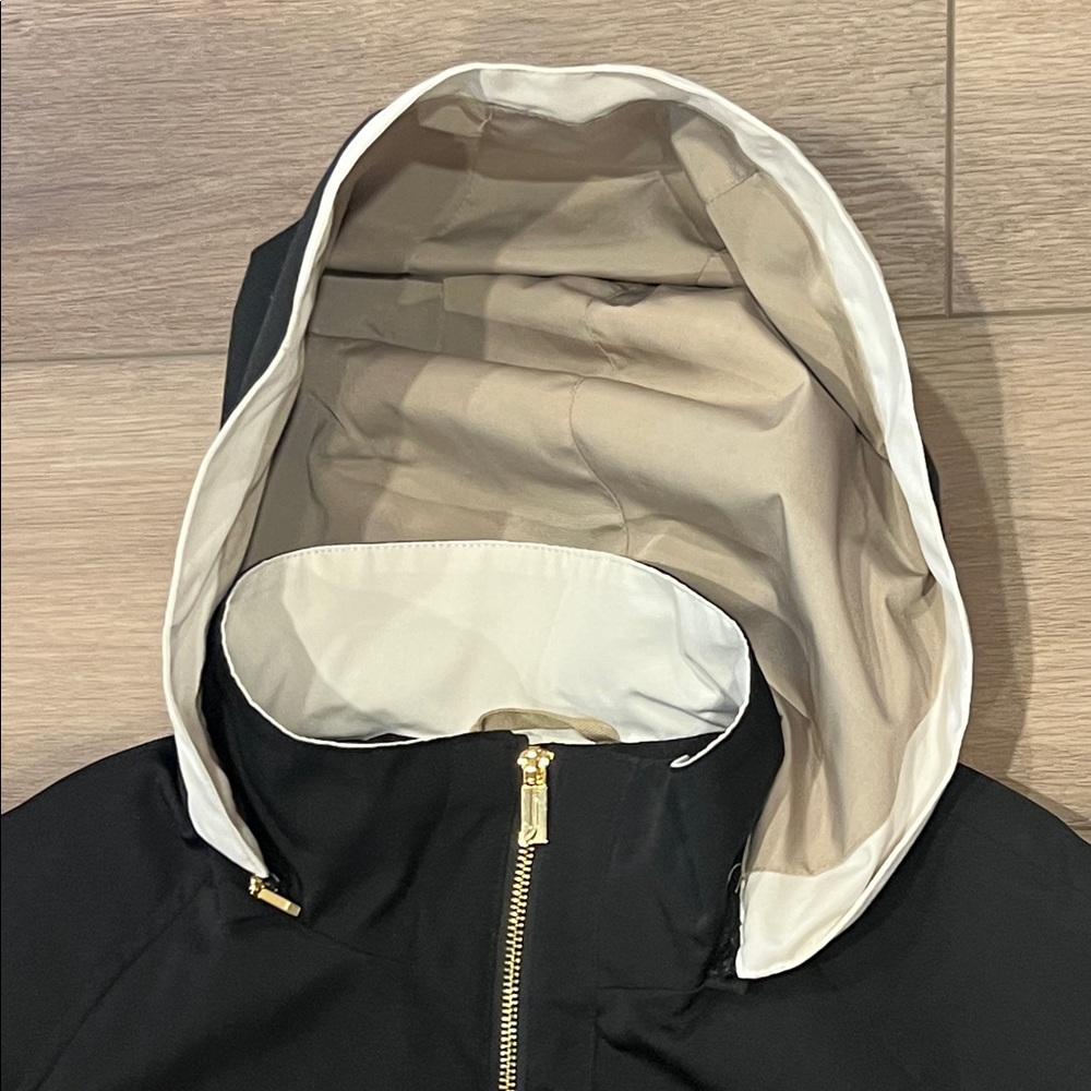 NWT Jones New York Black/Cream Jacket Size Large Rain Waterproof Lightweight - Picture 9 of 16